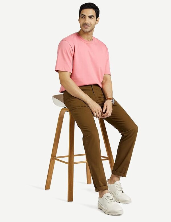 Symbol Men's Regular Fit Mid Rise Trouser| scoop pocket - Image 3