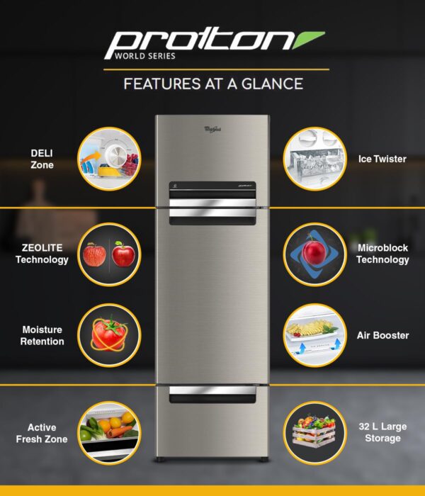 Whirlpool 300 L Frost-Free Triple-Door - Image 3