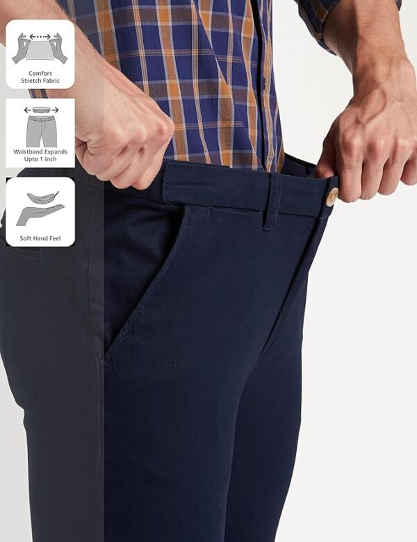Amazon Brand - Symbol Men's Regular Fit Mid Rise Pants - Image 4